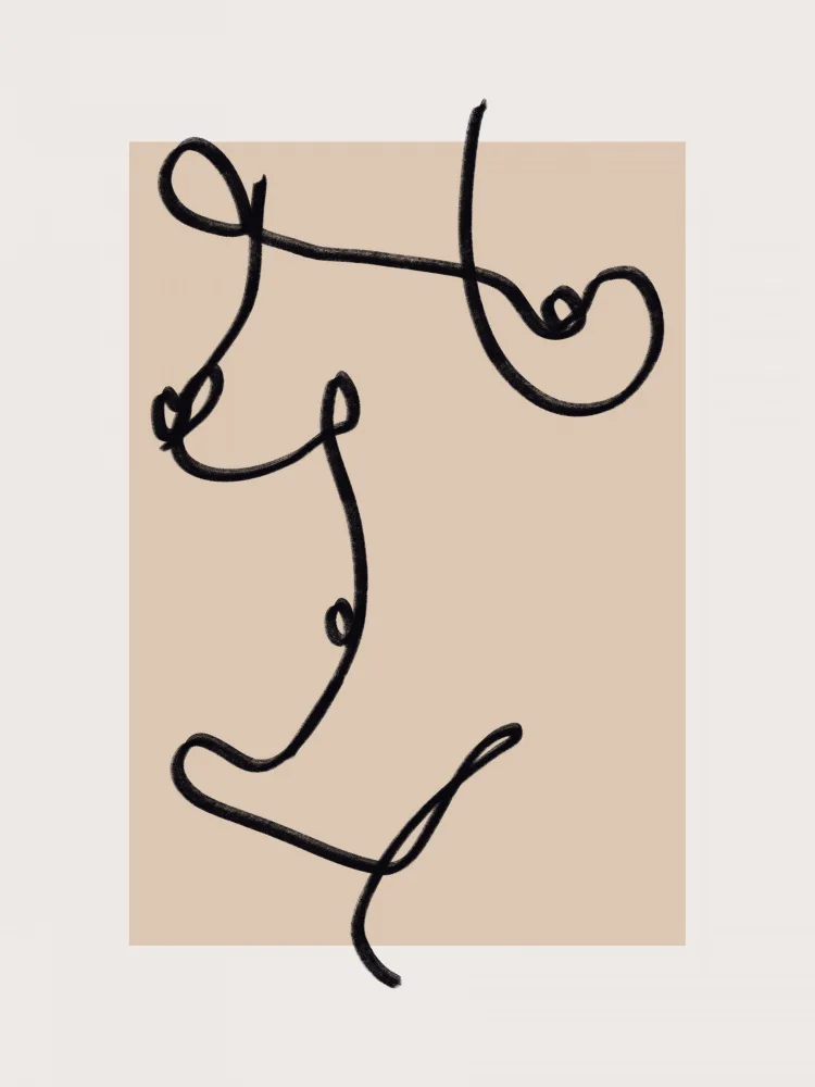 Dean, Little: Abstract Minimal Nude Line Art
