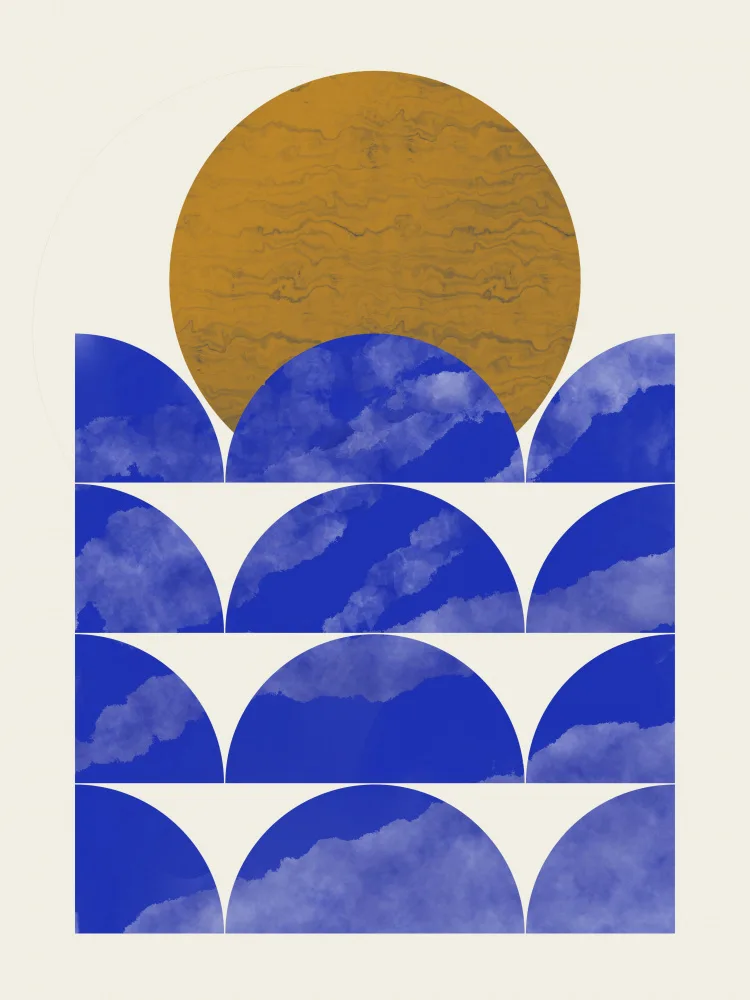 Dean, Little: Geometrische Sonnenuntergangskomposition