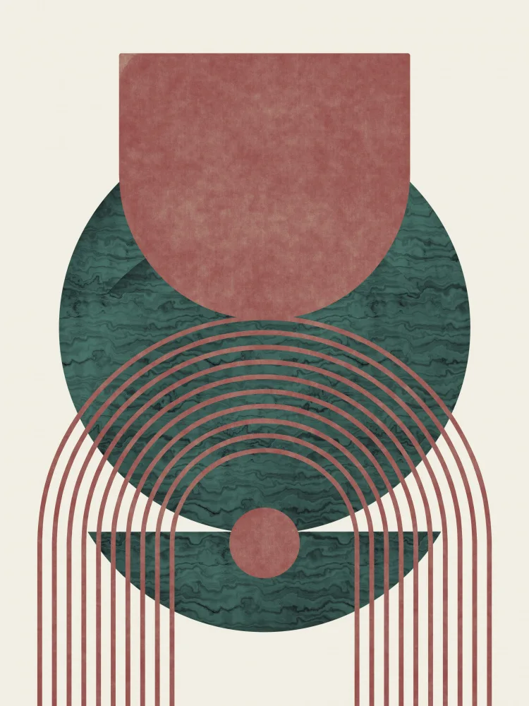 Dean, Little: Aquamarine Marble Geometric Design