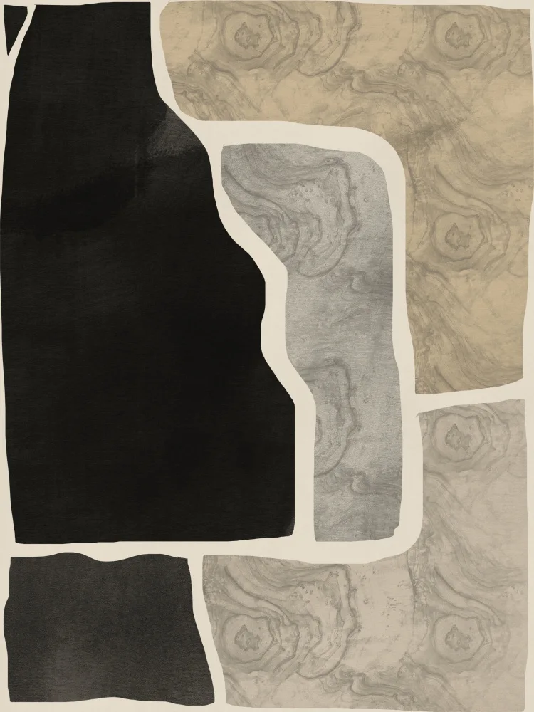 Dean, Little: Black Abstract Mosaic Composition