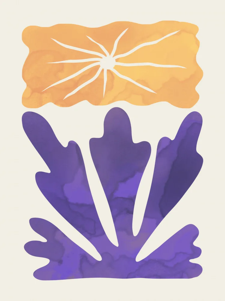 Dean, Little: Watercolor Flower In Purple
