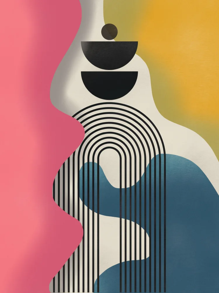 Dean, Little: Mid Century Geometric Tricolor