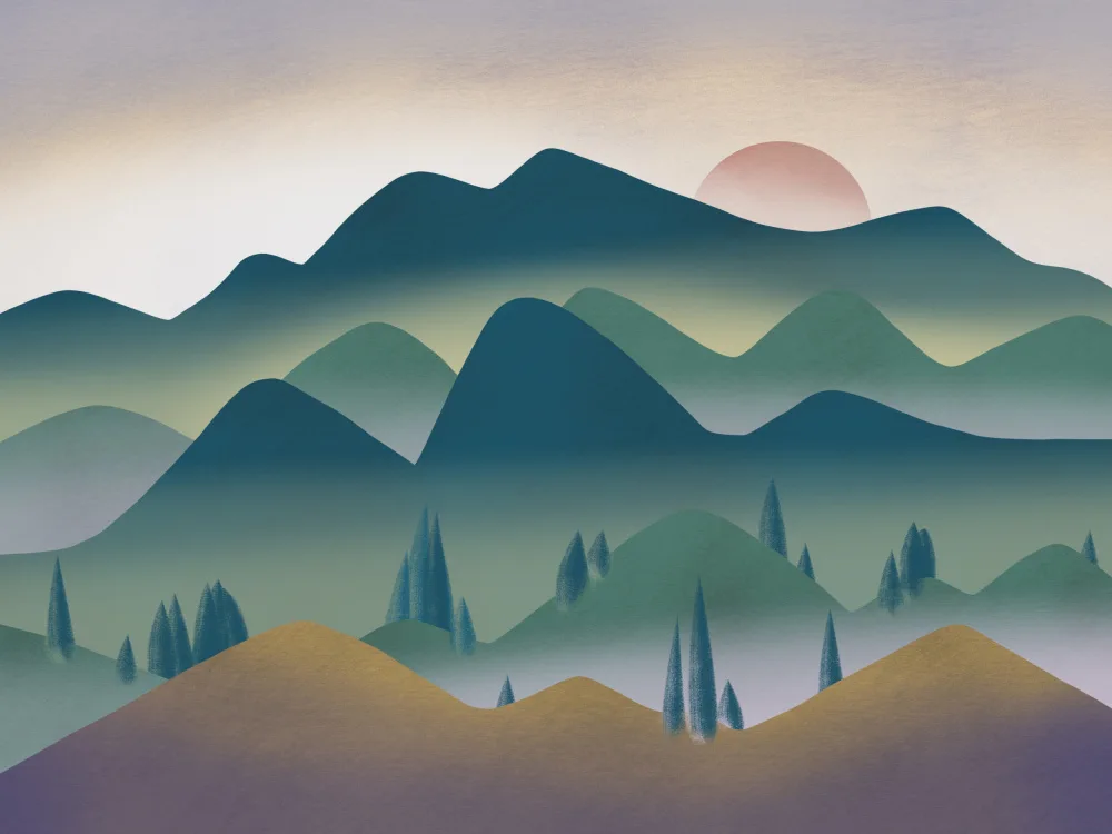 Dean, Little: Mountain Range At Dawn