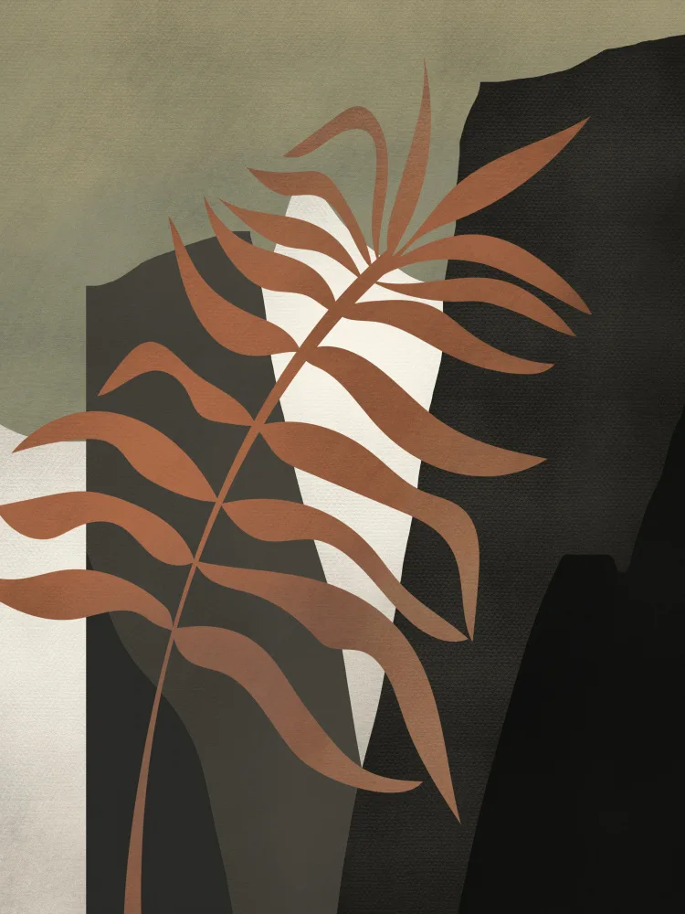 Dean, Little: Tropical Abstract With Palm Leaf