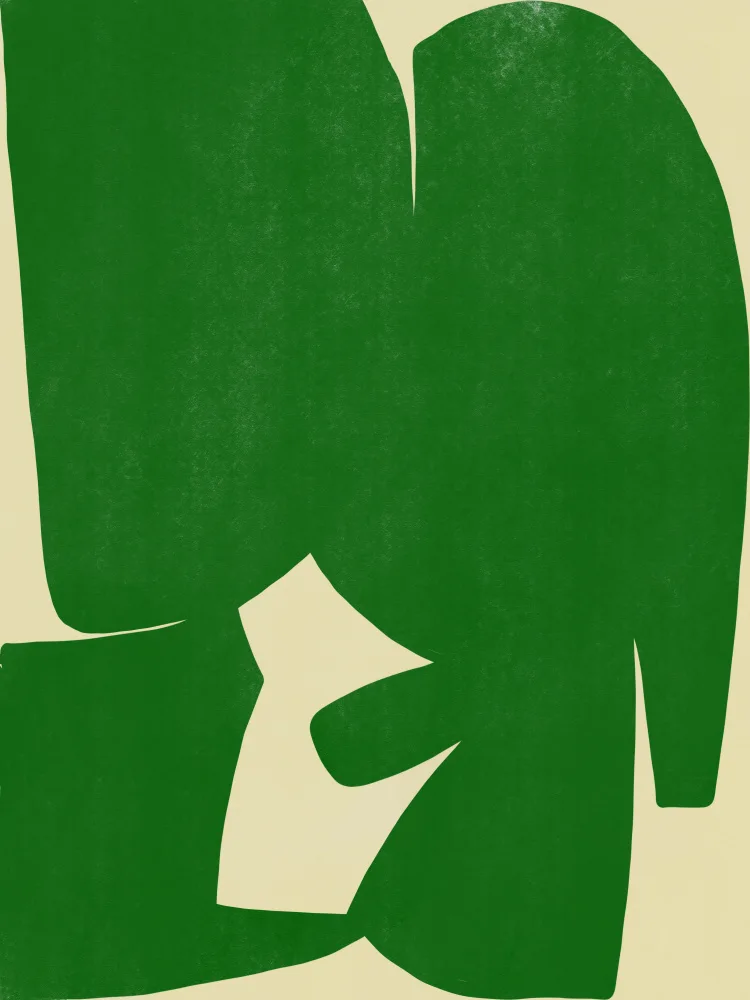 Dean, Little: Large Abstract Cut Out In Green