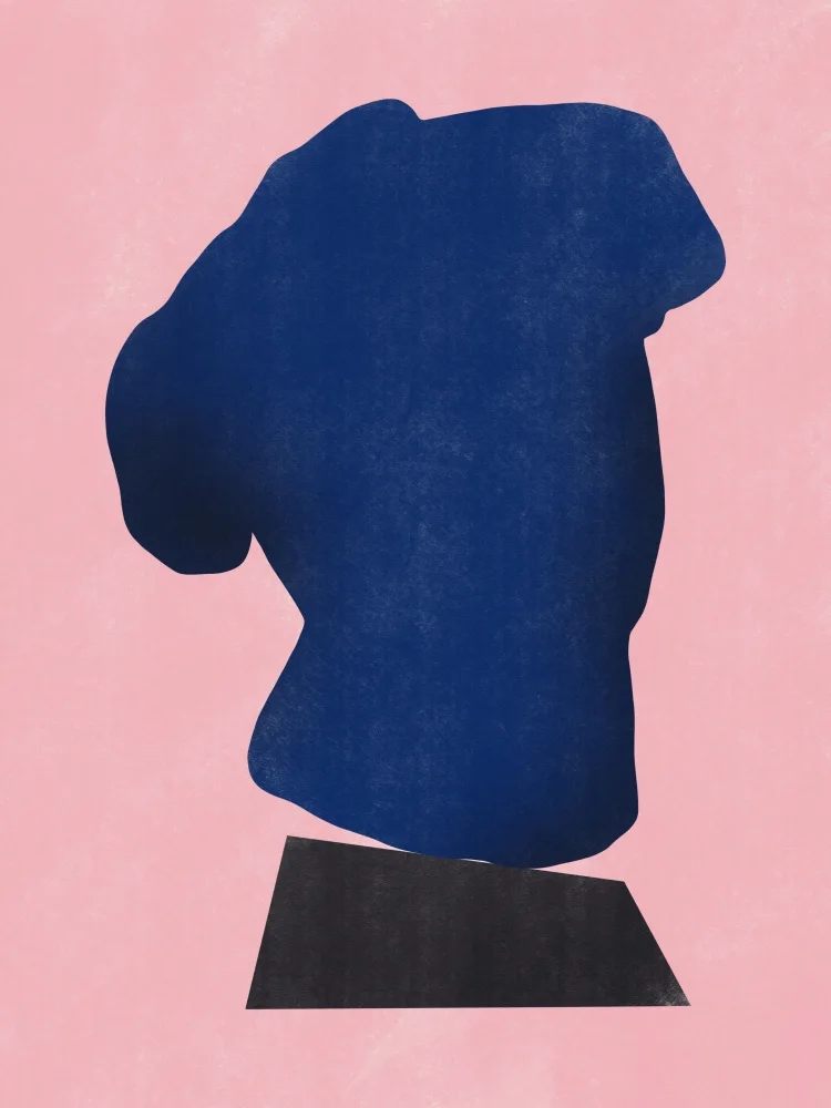 Dean, Little: Stone Sculpture In Blue