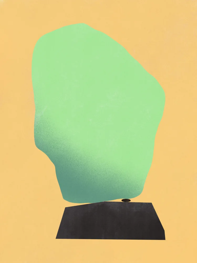 Dean, Little: Stone Sculpture In Light Green