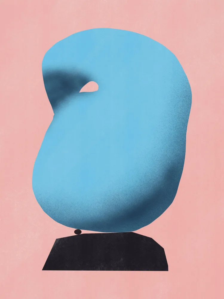 Dean, Little: Stone Sculpture In Light Blue