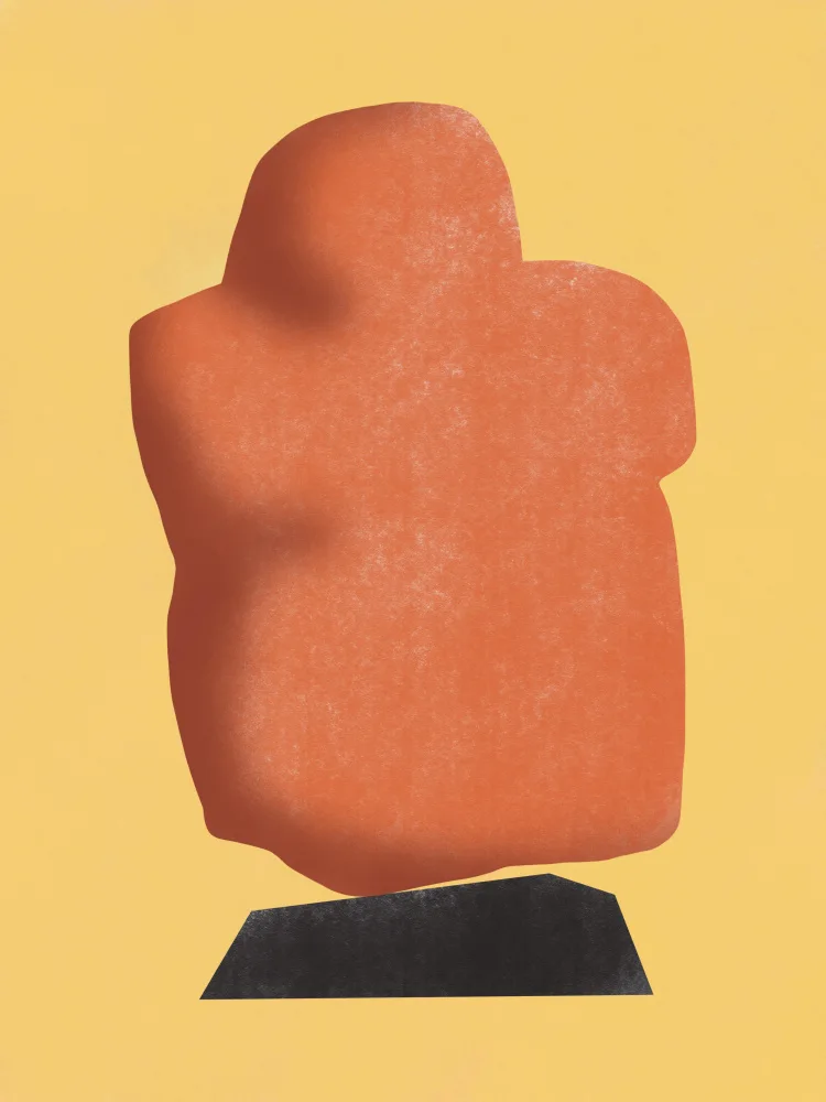 Dean, Little: Stone Sculpture In Orange
