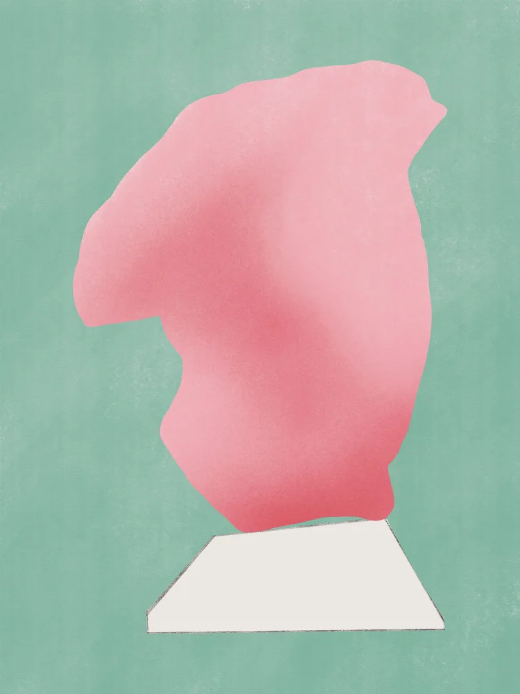 Dean, Little: Stone Sculpture In Pink