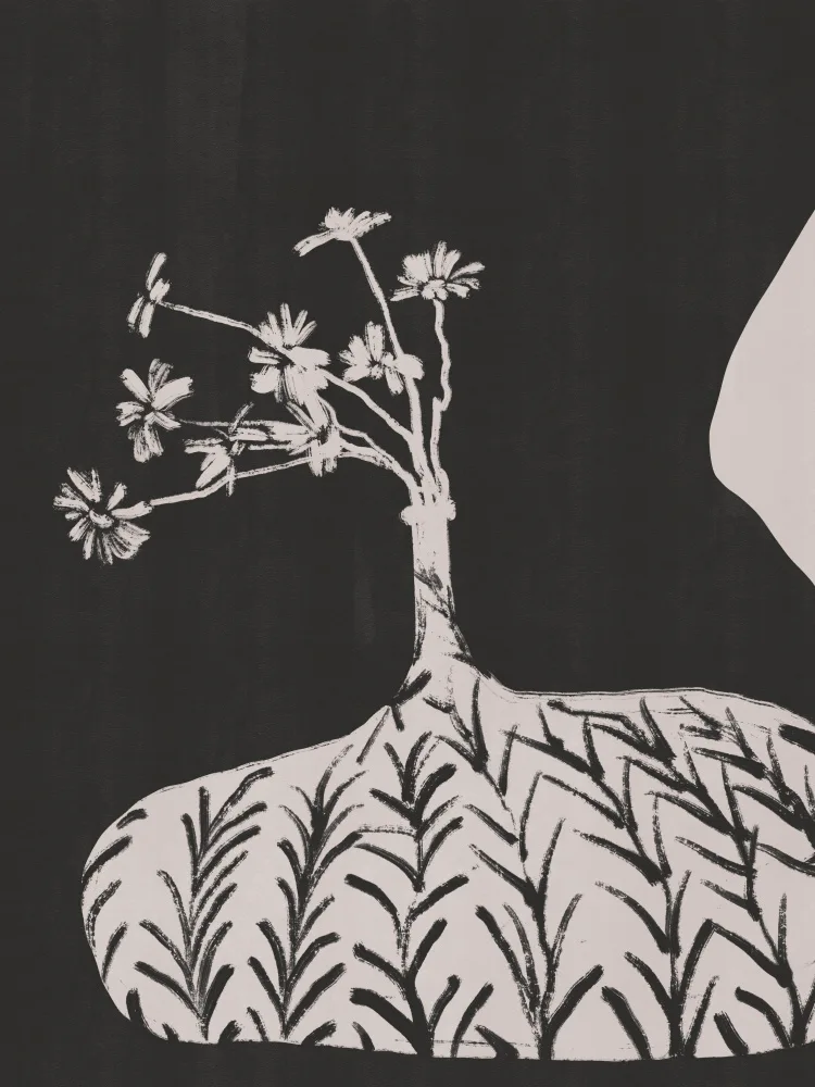 Dean, Little: Plump Vase With Slender Flowers