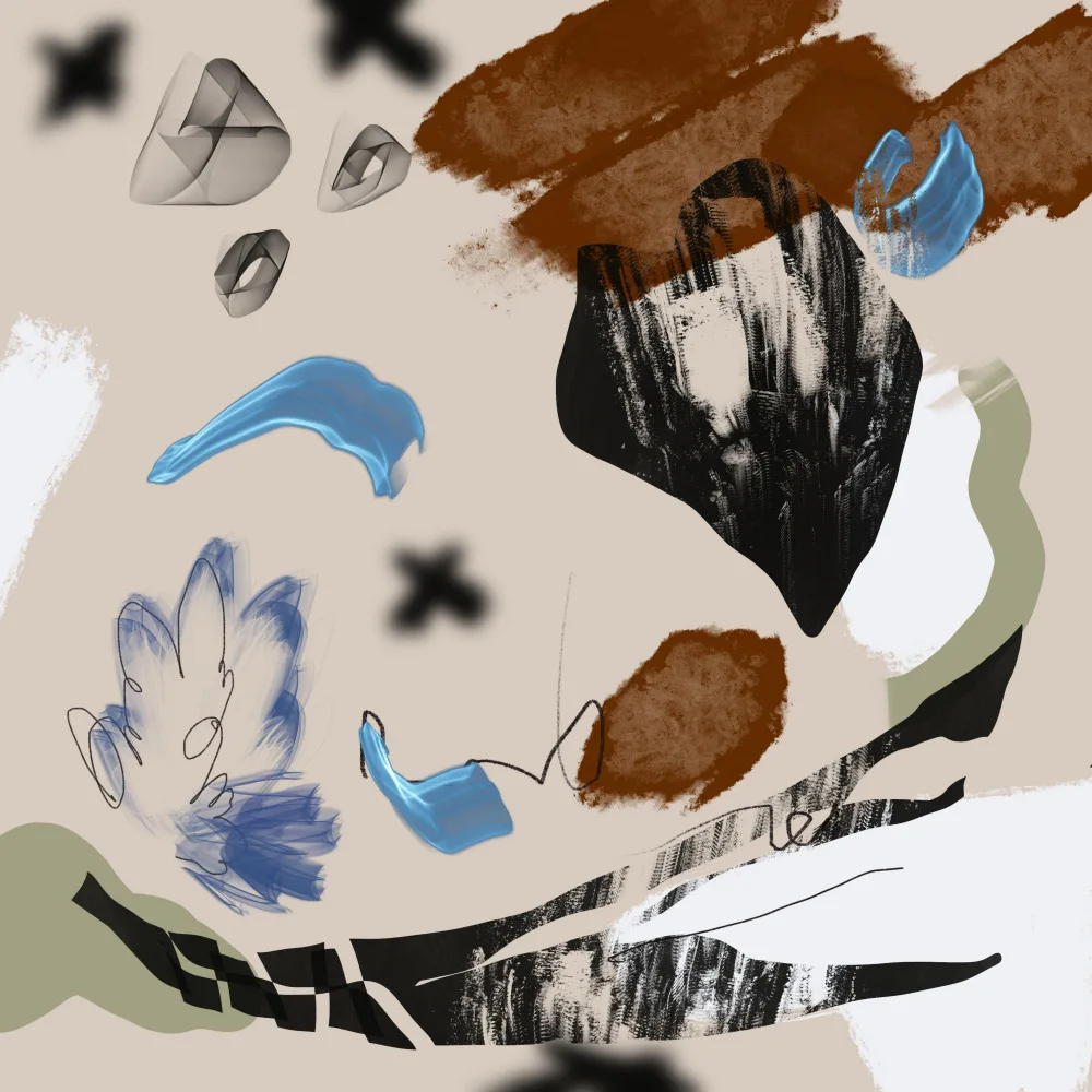 Dean, Little: Mixed media abstract composition