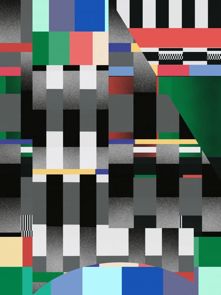 Dean, Little: Glitch abstraktní kresba 01