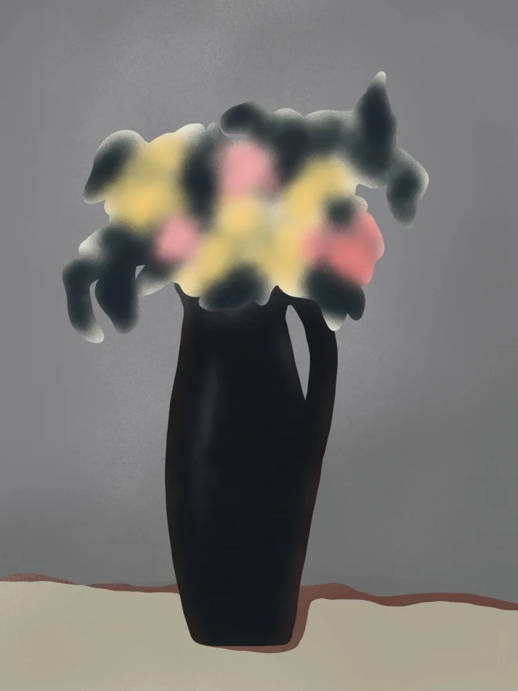 Dean, Little: Flower in black vase