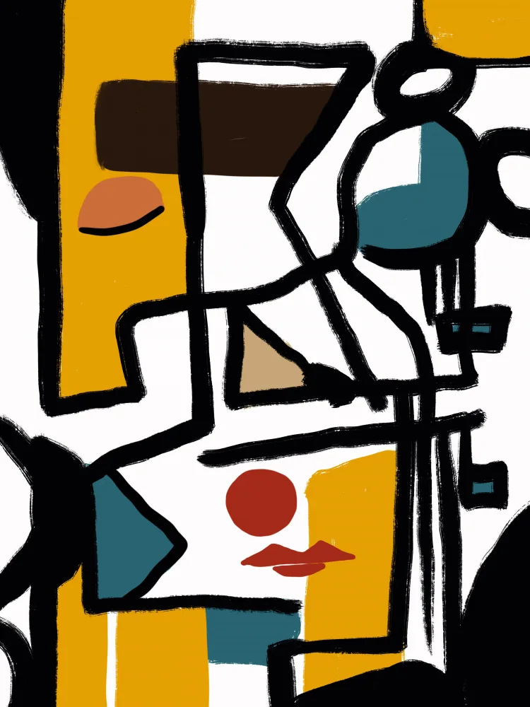 Dean, Little: Abstract cubist portrait