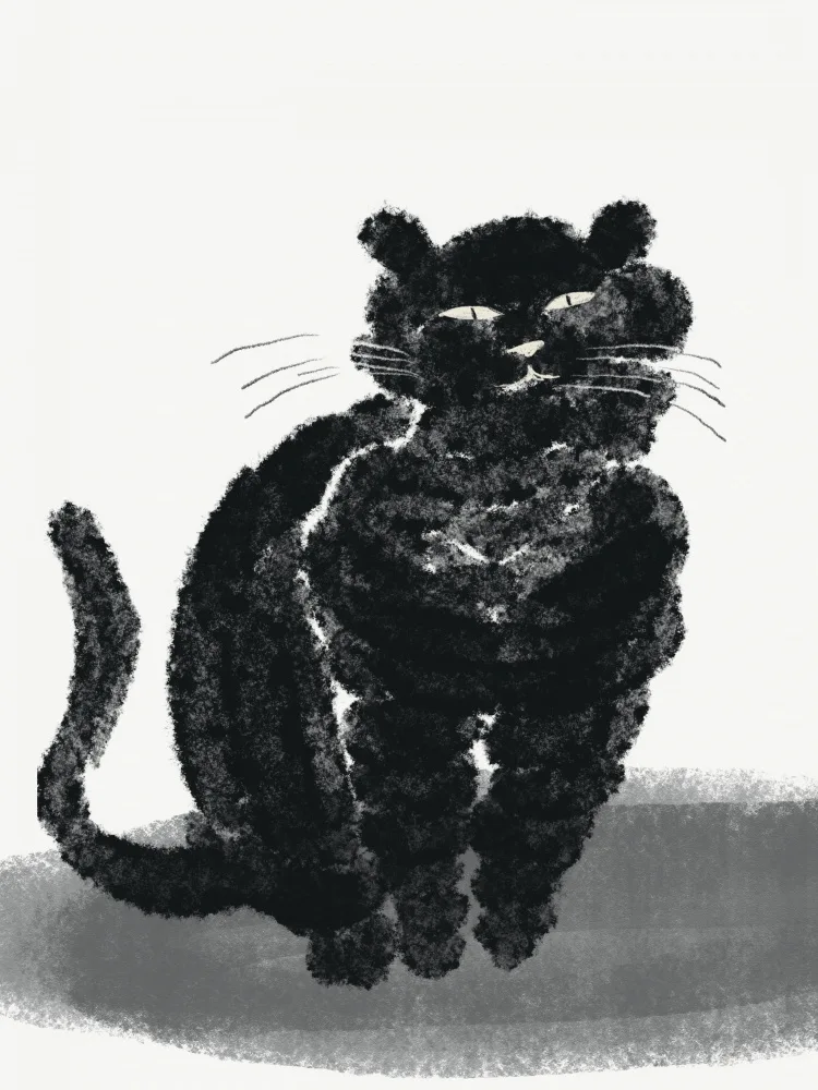 Dean, Little: Porträt einer schwarzen Katze