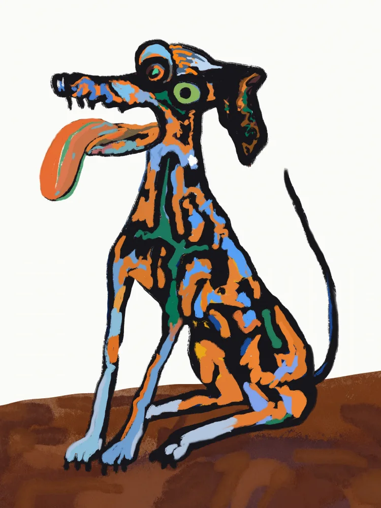 Dean, Little: Crazy dog portrait