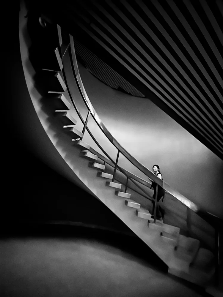 Wei, and Siyu: Escalier