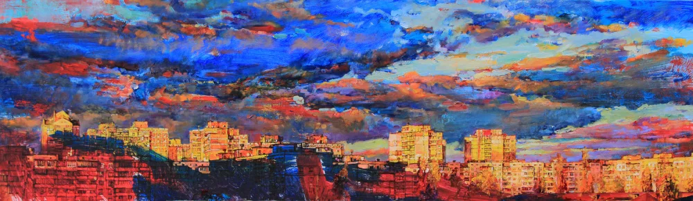 Kutsachenko, Andrii: Puesta de sol sobre la ciudad