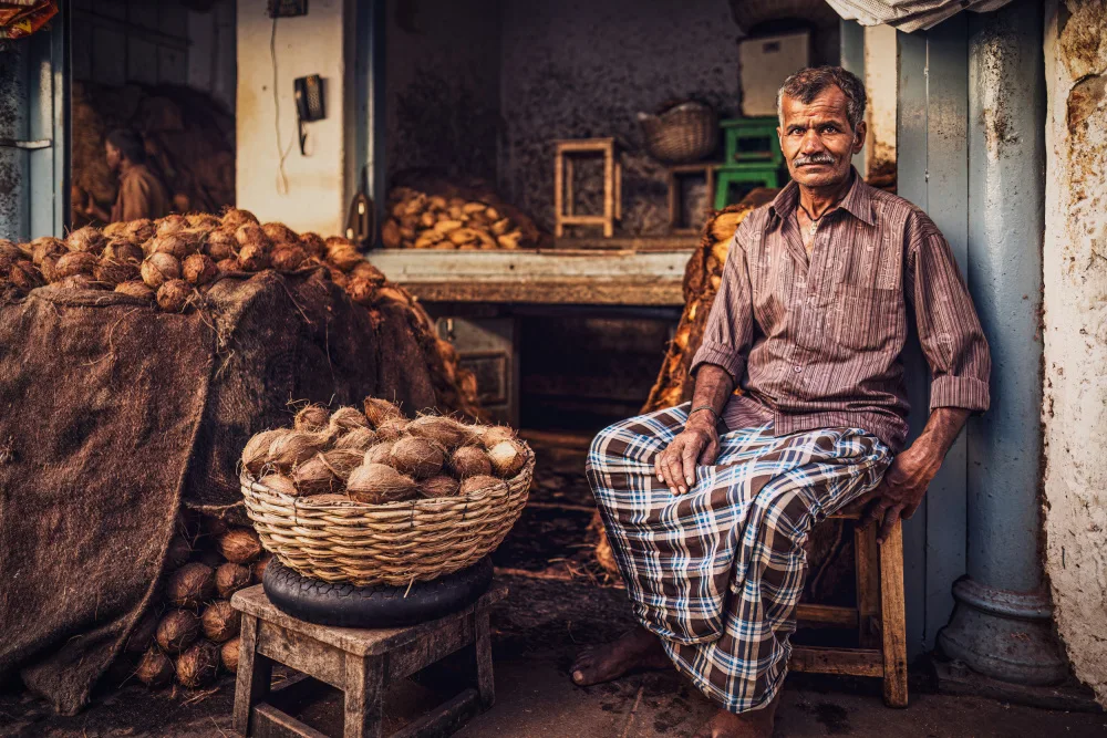 Tagliarino, Marco: Indian coconuts bazar