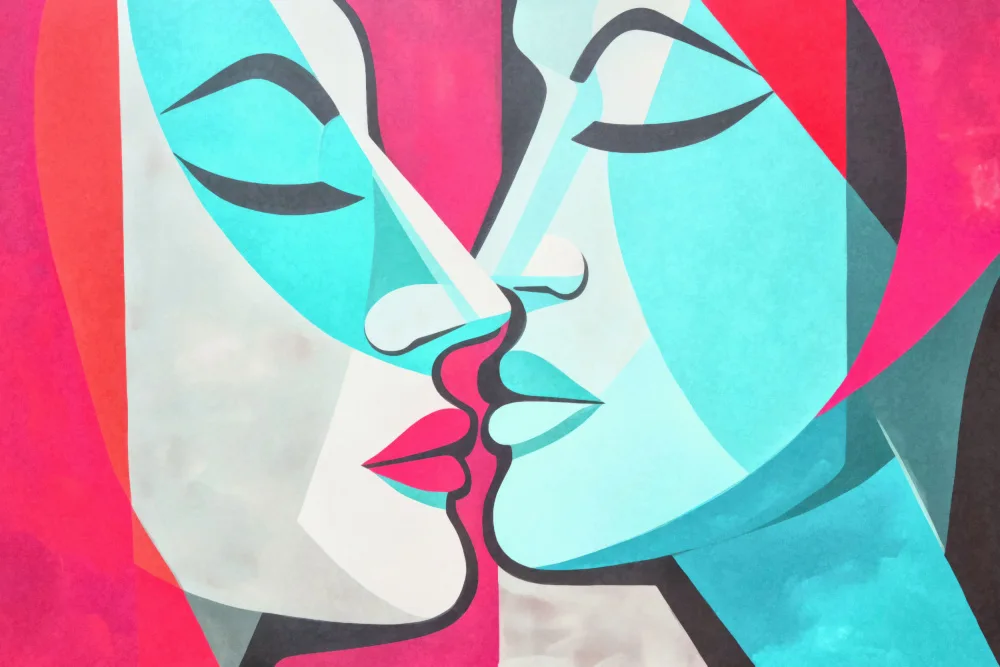 Haase, Andrea: Un bacio rosa verde acqua