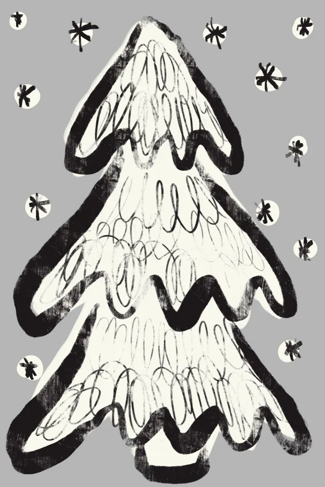Treechild: Albero di Natale e neve grigia