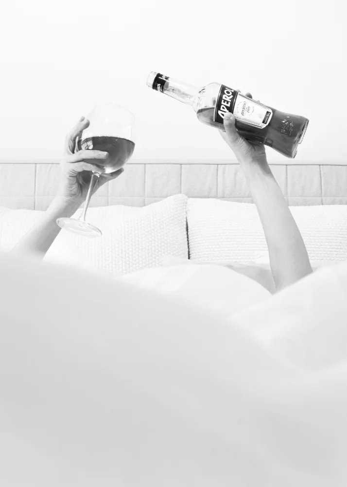 Studio, Pictufy: Aperol In Bed B&w