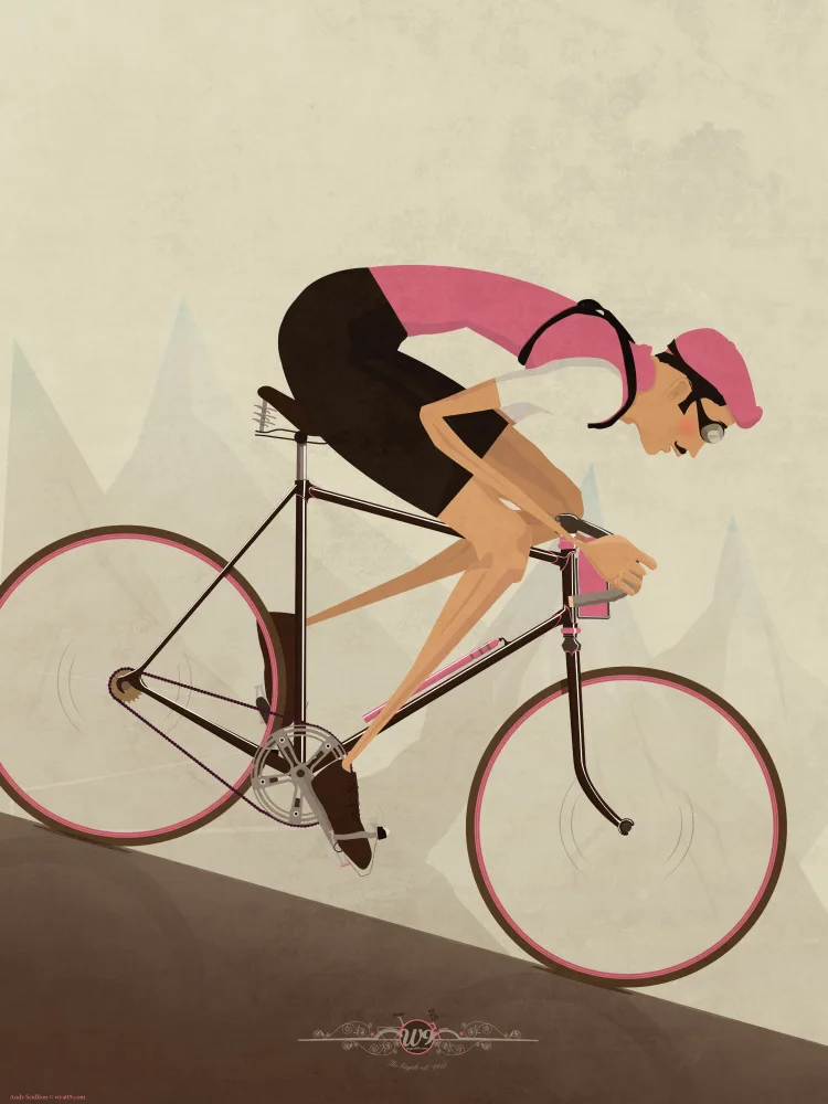9, Wyatt: Vintage Downhill Cyklista Na Kole