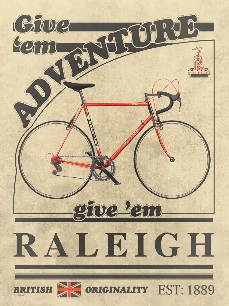 9, Wyatt: Raleigh Bicycle Vintage Style Advert