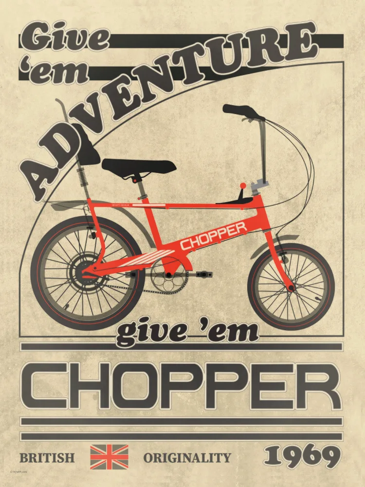 9, Wyatt: Chopper Bicycle Vintage Style Advert
