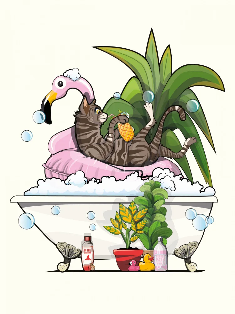 Washroom, The In: Kočka odpočívá ve vaně
