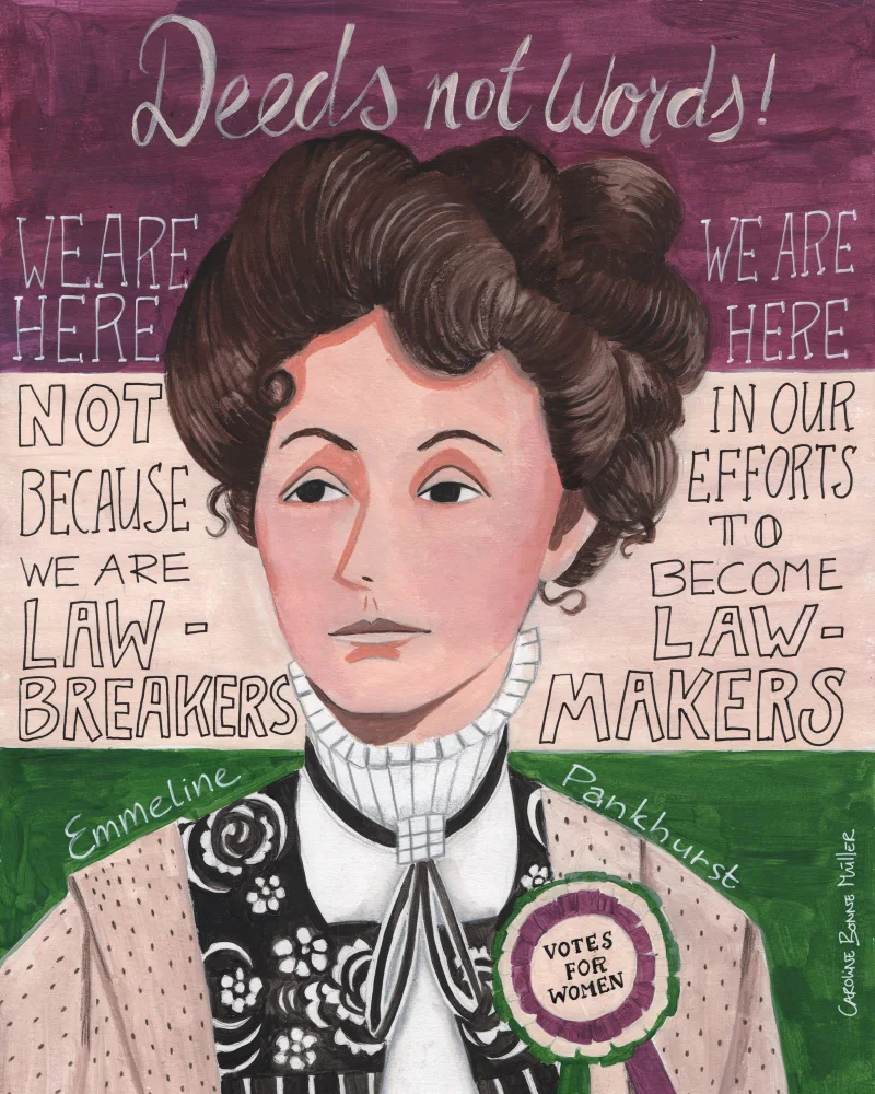 Müller, Bonne Caroline: Porträt einer Frau,Emmeline Pankhurst