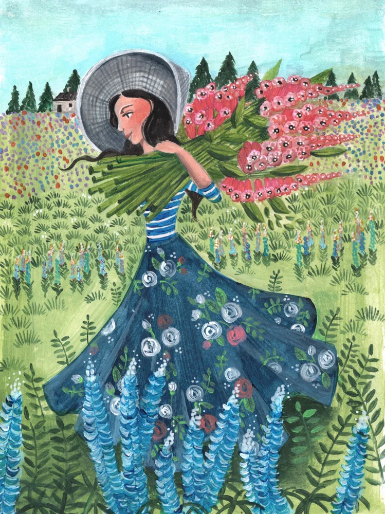 Müller, Bonne Caroline: Walking with fieldflowers