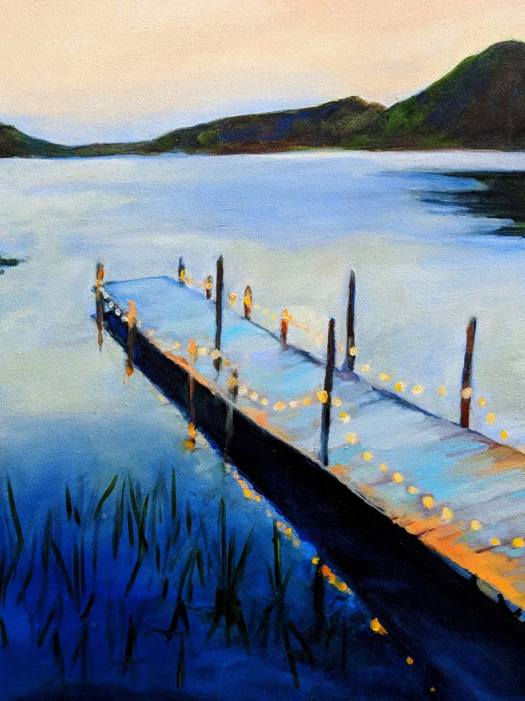 Whitehead, Claire: Přístaviště a jezero 12x16