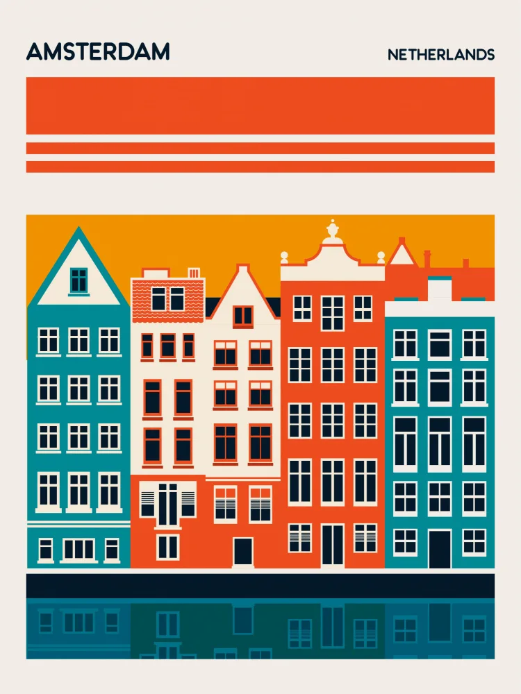 Retrodrome: Cartel de viaje de Ámsterdam