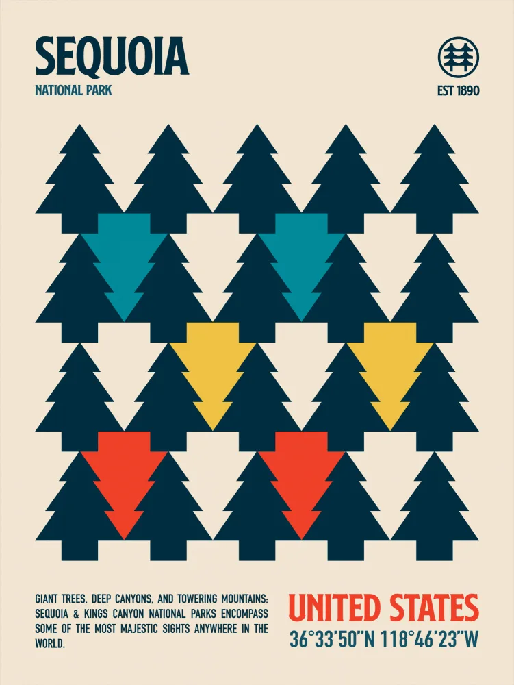 Retrodrome: Sequoia National Park Travel Poster