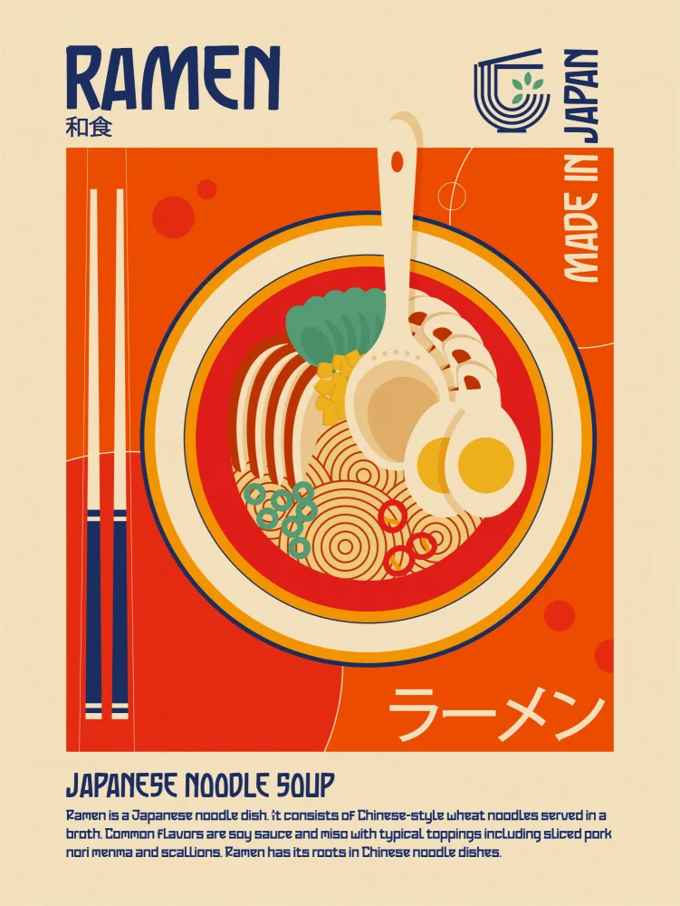 Retrodrome: Ramen Japanese Food Print