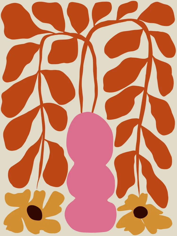 Studio, Art Miho: Dropping orange fern