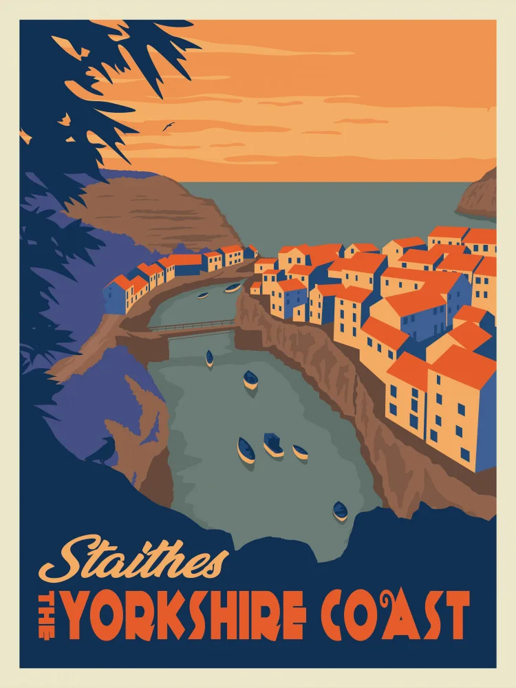 Retrodrome: Staithes Yorkshire Impression de voyage