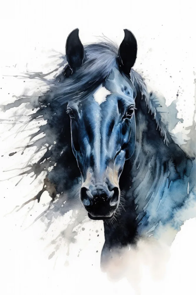 Jaszke, Justyna: Caballo de acuarela (2)
