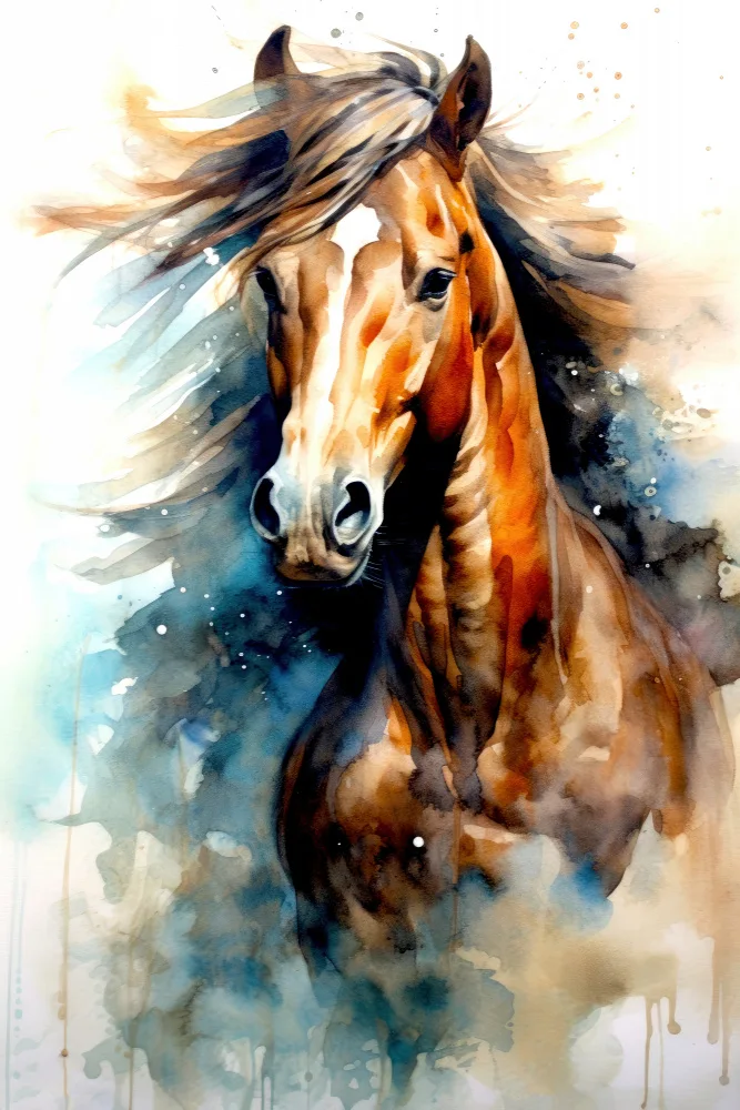 Jaszke, Justyna: Caballo de acuarela (6)