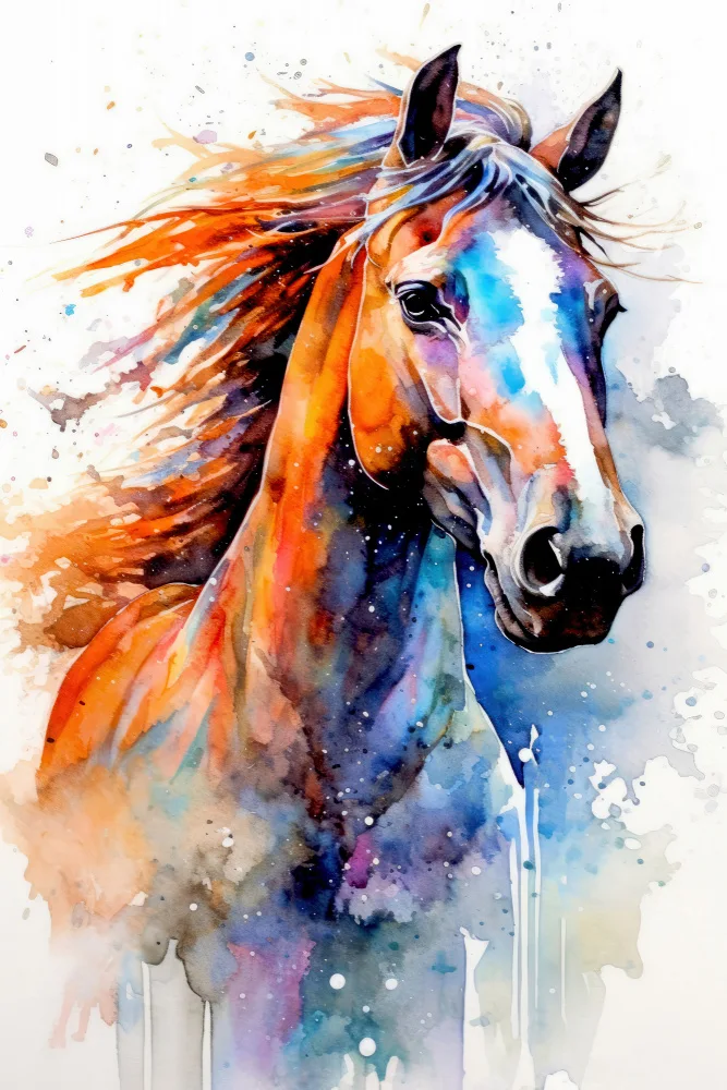 Jaszke, Justyna: Caballo de acuarela (12)