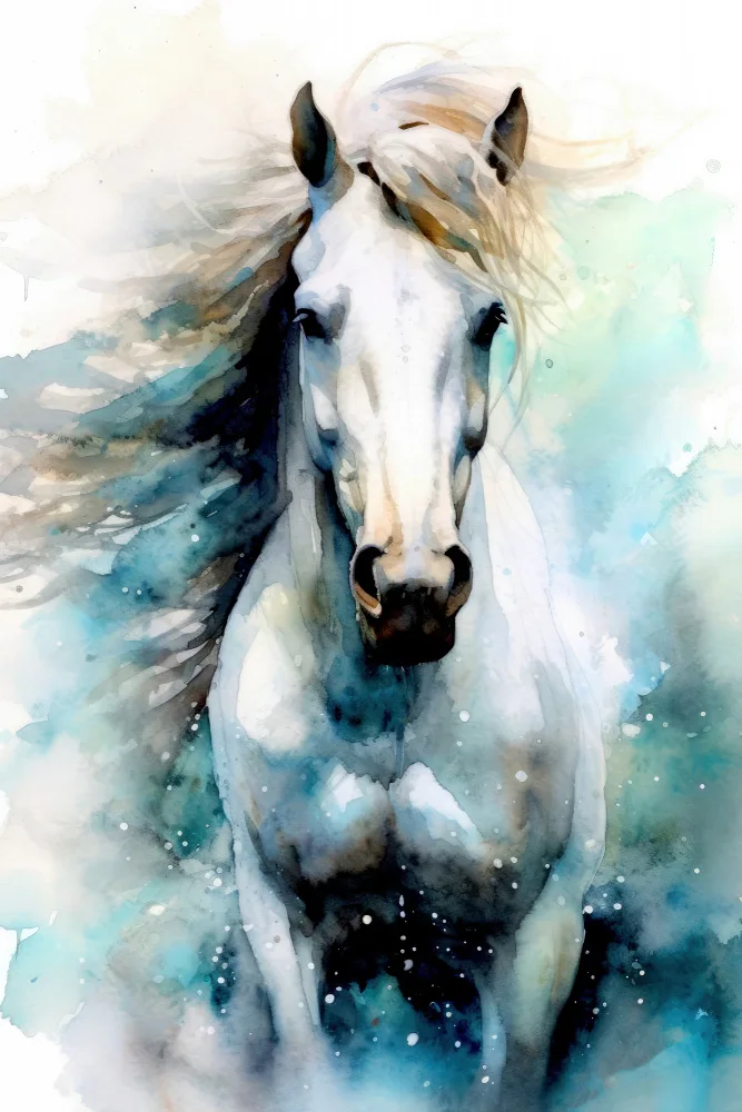 Jaszke, Justyna: Caballo de acuarela (13)