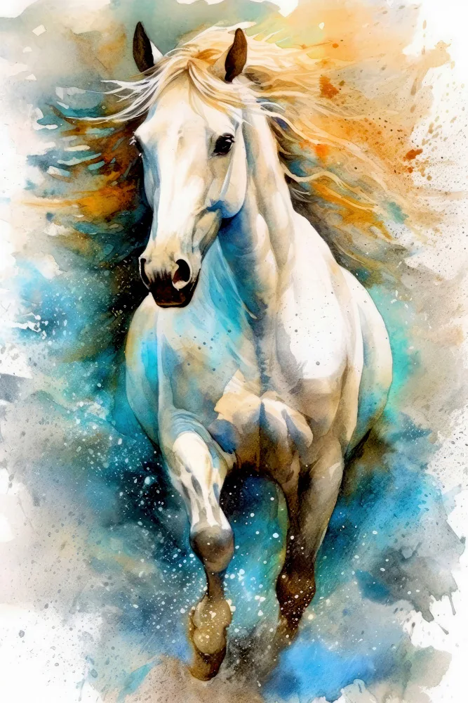 Jaszke, Justyna: Caballo de acuarela (14)