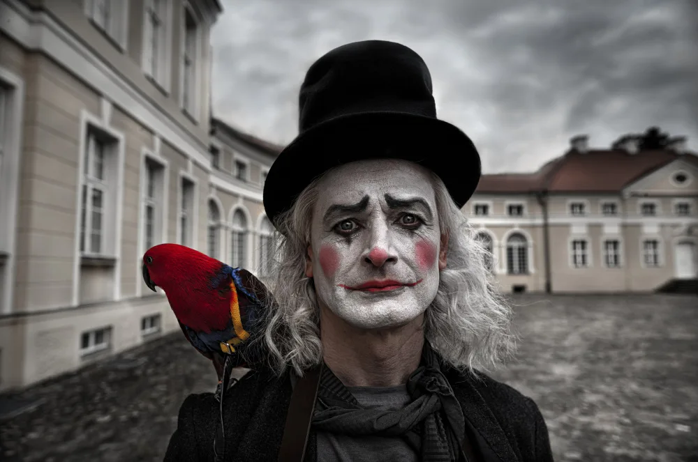 Szmidt, Waldemar: Clown et son perroquet