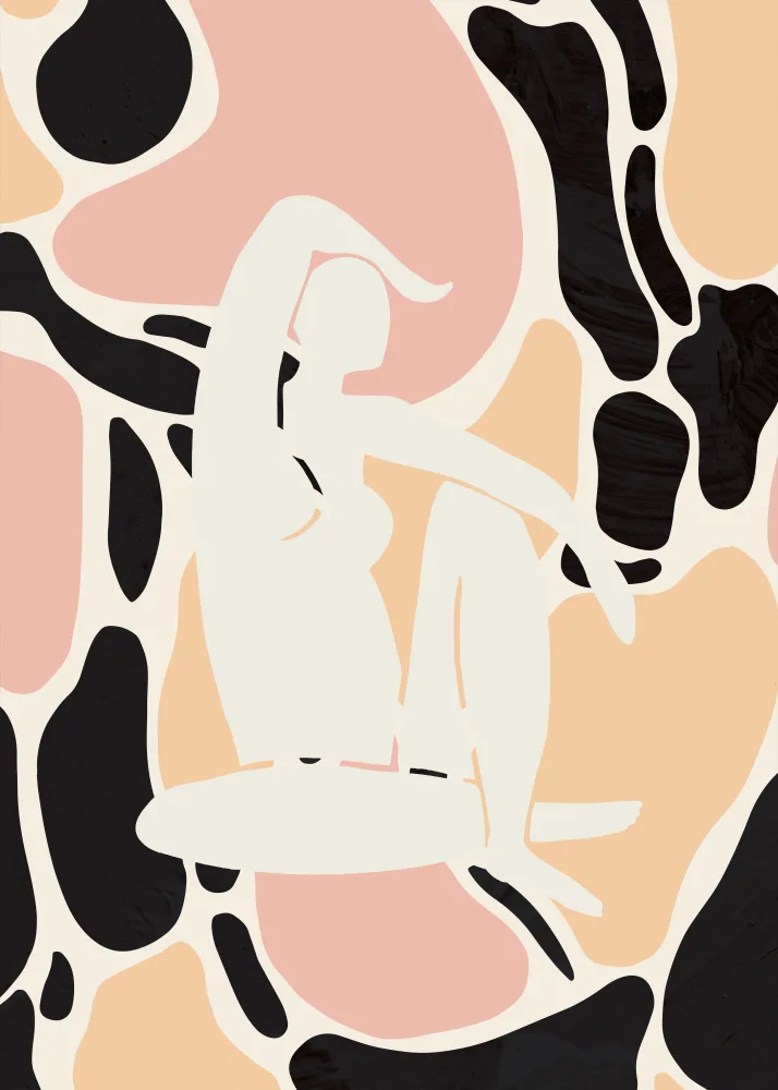 Studio, Pictufy: Abstract Woman Pictufy Studio Peach Poster