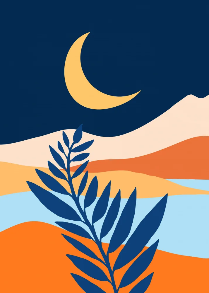 Gallagher, Kristian: Azul mediterráneo iluminado por la luna