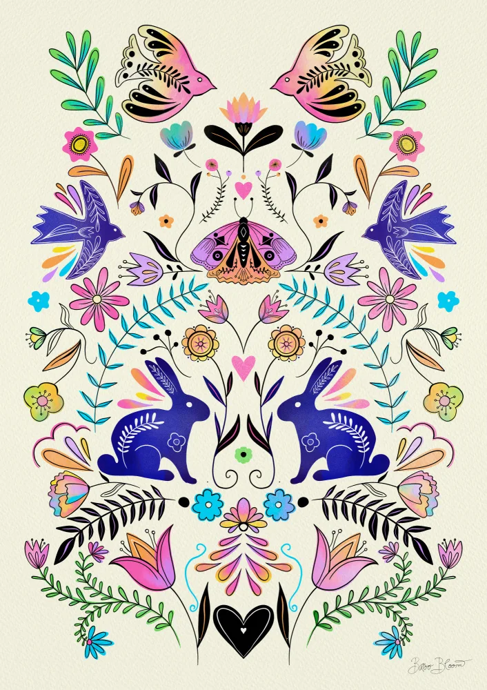 Bloom, Baroo: Colorful Folk Art Illustration