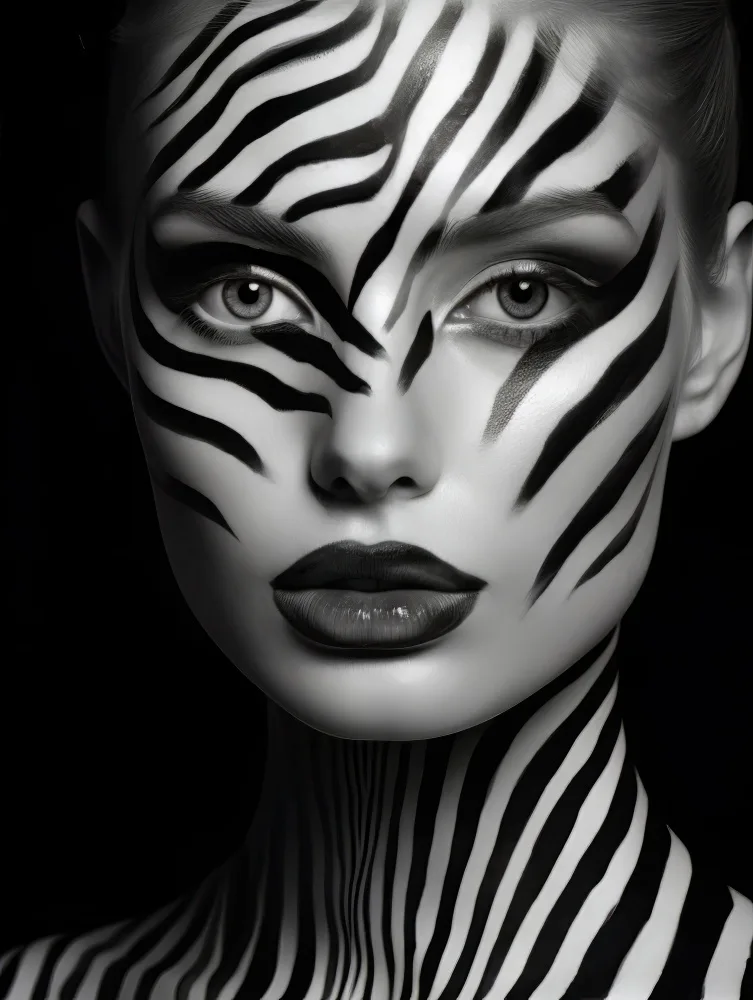 Paksoylu, Bilge: Zebra Woman Portrait