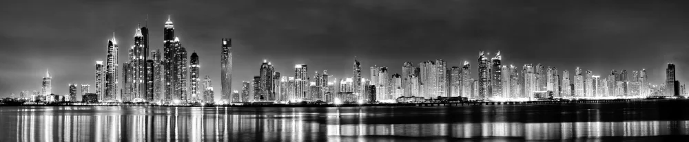 Edwards, Dan: Porticciolo turistico di Dubai in bianco e nero